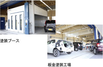 塗装ブース、板金塗装工場